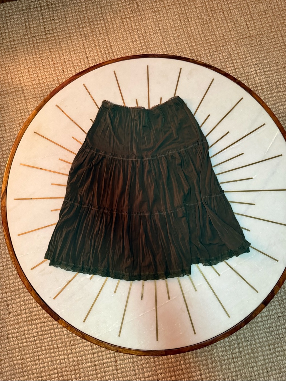 Women's green Tiered Skirt